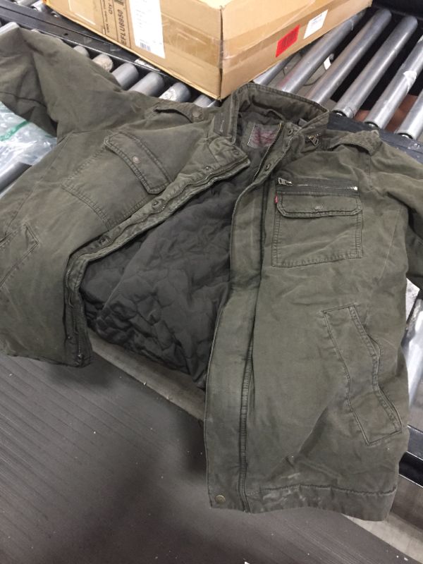 Photo 2 of Levi's Men's Big & Tall Washed Cotton Military Jacket XLT
