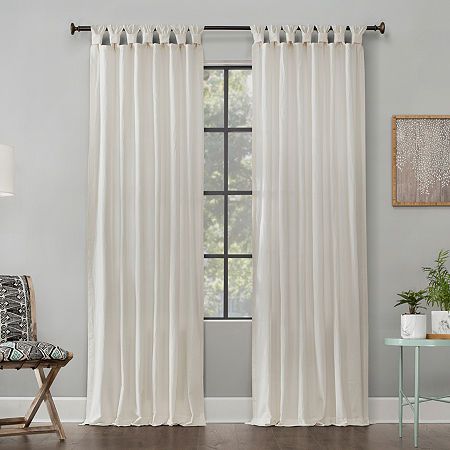 Photo 1 of Archaeo Washed Cotton Twist Tab Curtain
