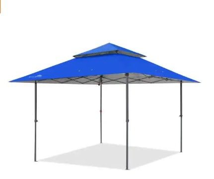 Photo 1 of 13 ft. x 13 ft. . Straight Leg Pop Up Canopy Tent Instant Outdoor Canopy, Blue
