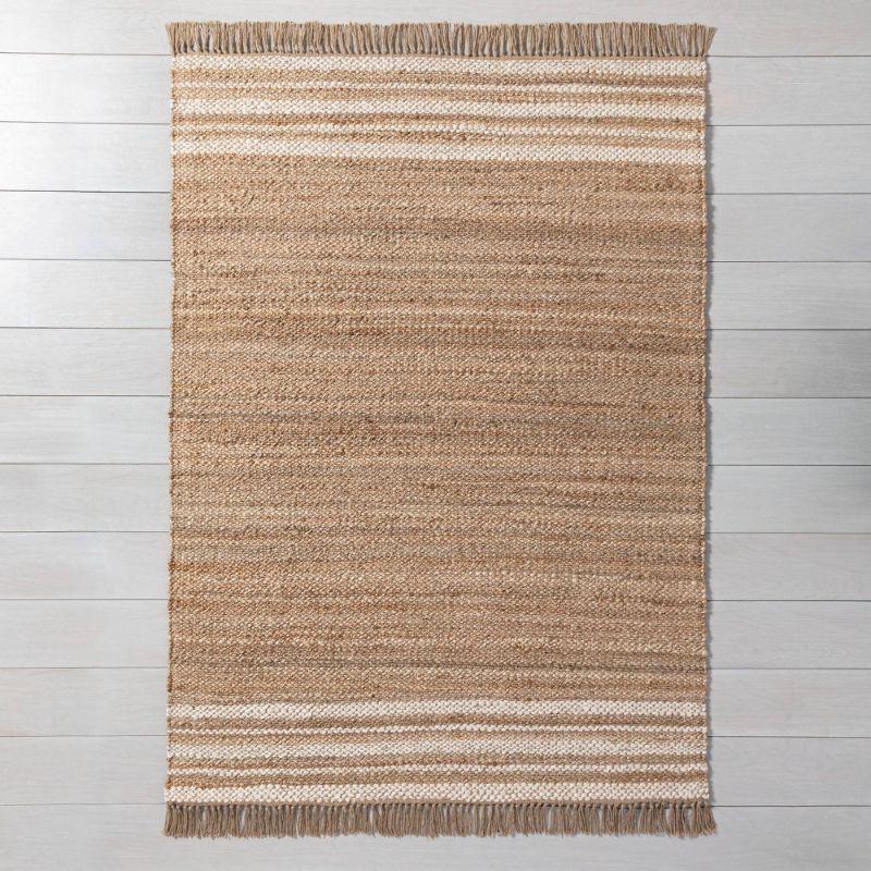 Photo 1 of 7' X 10' Stripe Jute Area Rug - Hearth & Hand™ with Magnolia
