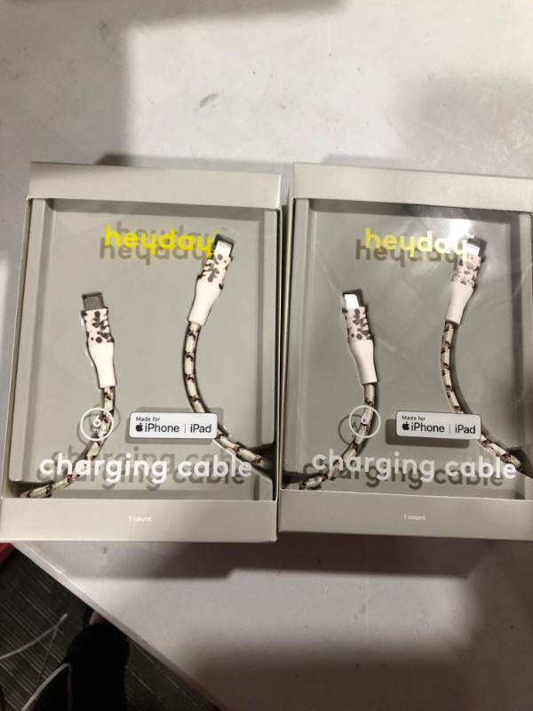 Photo 1 of 2-Heyday 6' Lightning to USB-C Braided Cable - Light Tort
