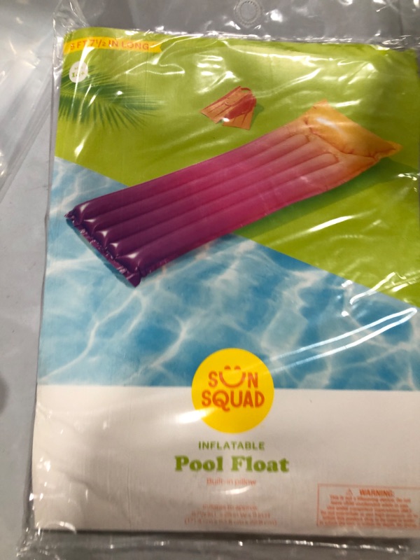 Photo 1 of 2 -Rectangular Water Pool Float - Sun Squad™
