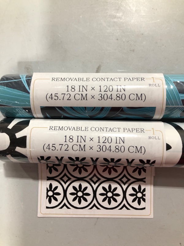 Photo 2 of 2 rolls of- removeable contact paper 