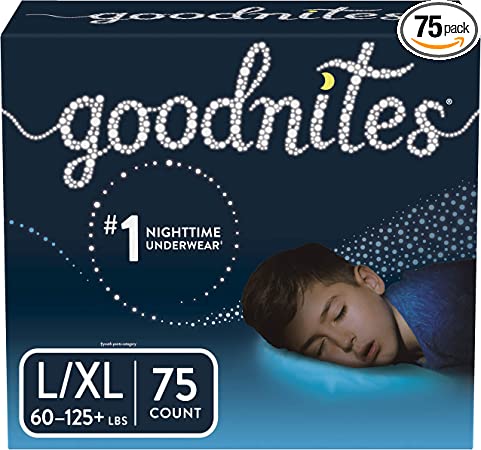 Photo 1 of Goodnites Bedwetting Underwear for Boys, L/XL, 75 Ct, Stock Up Pack
