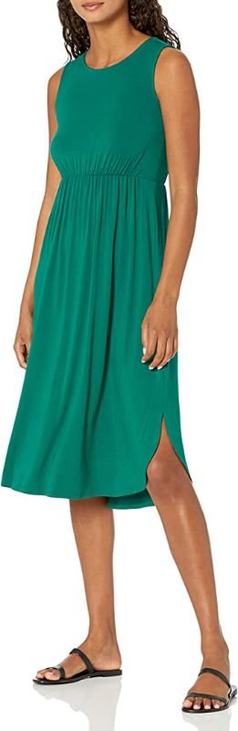 Photo 1 of Daily Ritual Women's Jersey Sleeveless Gathered Midi Dress, Medium