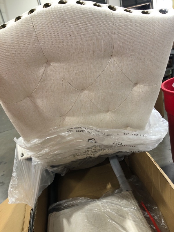 Photo 2 of ACME Nolan Side Chair (Set-2) - 72852 - Linen & Salvage Dark Oak
