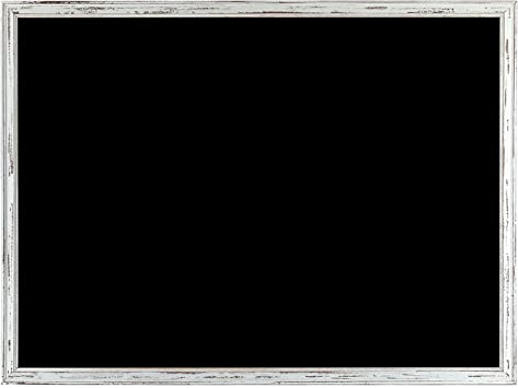 Photo 1 of DOLLAR BOSS Chalkboard, Blackboard 48x36 Inches Non-Magnetic Chalk Board for Menu, Wedding, Restaurant and Decoration with White Rustic Frame

