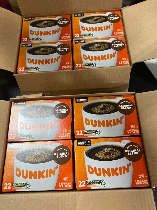 Photo 2 of 2 BOXES !!! Dunkin' Original Blend Medium Roast Coffee, 22 Keurig K-Cup Pods **EXPIRED!! BEST BY:04/23/2022**