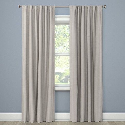 Photo 1 of 2 panels Blackout Aruba Linen Curtain Panels - Threshold, 50"x84"
