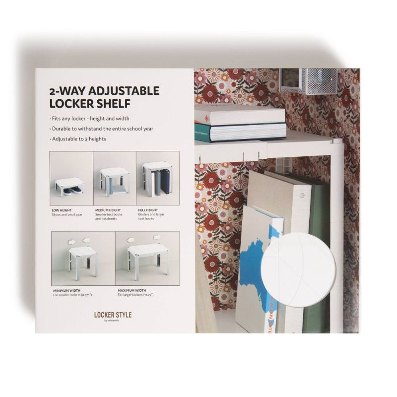 Photo 1 of Locker Adjustable Shelf Plastic White - U Brands
