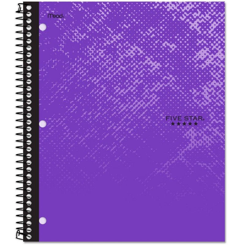 Photo 1 of Five Star 1 Subject College Ruled Spiral Notebook Purple
