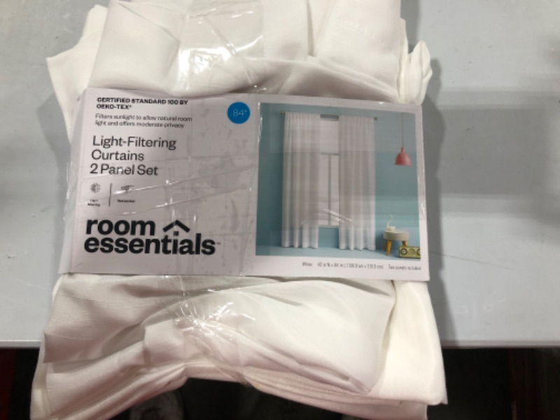 Photo 2 of 2pk Light Filtering Window Curtain Panels - Room Essentials™

