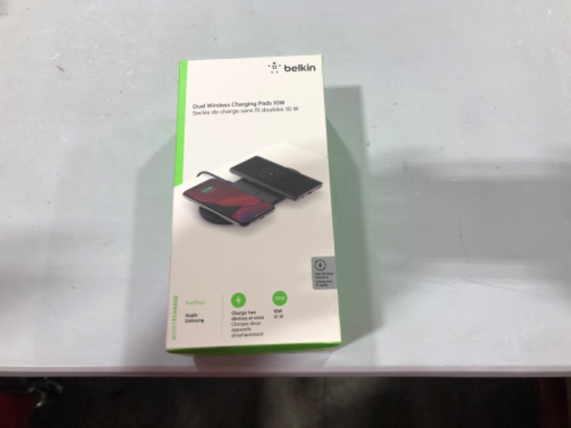 Photo 2 of Belkin 10W Qi Dual Wireless Charging Pad - Black

