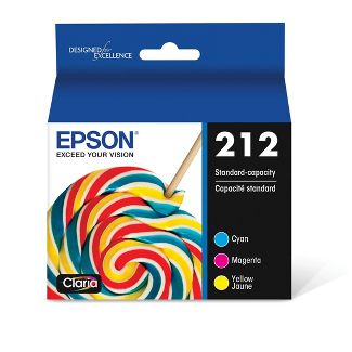 Photo 1 of Epson 212 C/M/Y 3pk Ink Cartridges - Cyan Magenta Yellow (T212520-CP)

