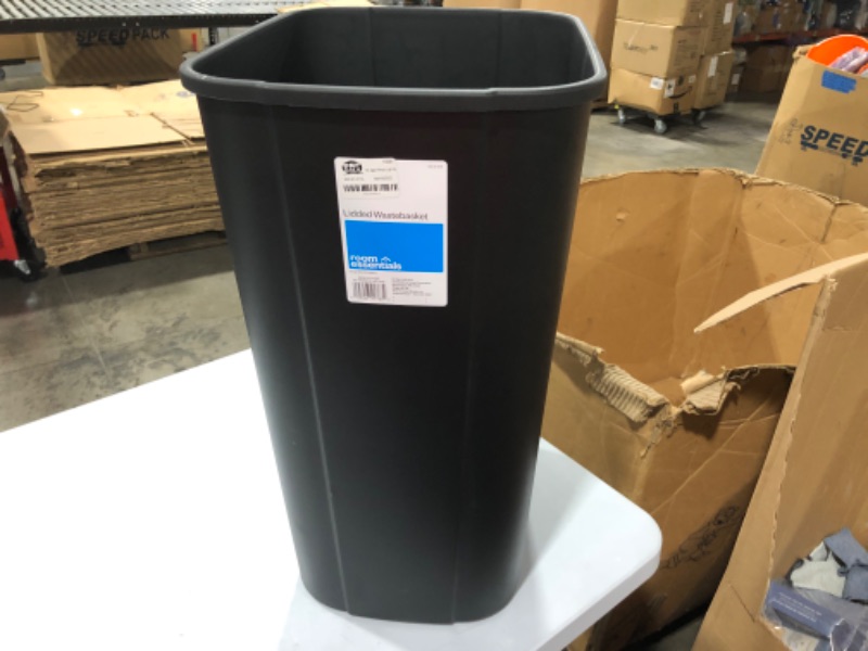 Photo 2 of 13.3gal Pivot Lid Waste Can Black - Room Essentials™

