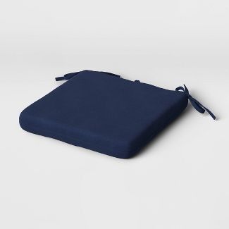 Photo 1 of 16" x 16" Outdoor Seat Cushion Navy - Room Essentials™

