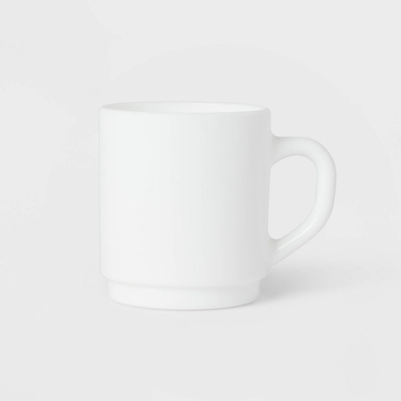 Photo 1 of 10oz 6pk Glass Mugs White - Made by Design™
