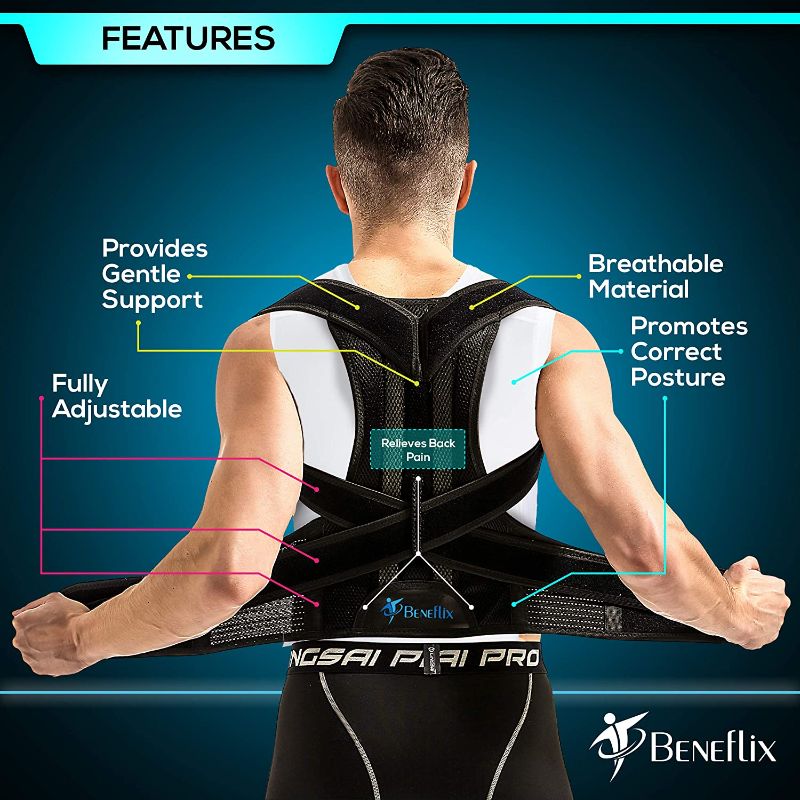 Photo 2 of Back Brace Posture Corrector for Women and Men Back Support Belt (waist 27.5 - 31.4 In)

