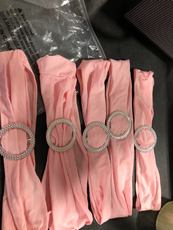 Photo 1 of PINK HEADBAND WITH RINESTONE ACCENT 5 PACK 