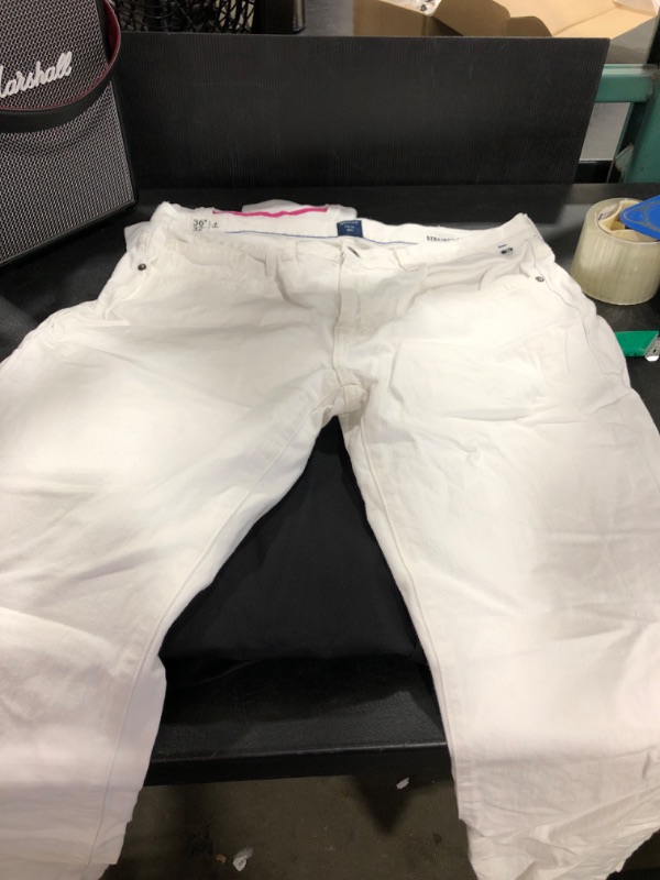 Photo 6 of NAUTICA STRAIGHT FIT MENS JEANS WHITE 36 X 32 (1)   MEN'S BLACK SLACKS 46 WAISTE REDKAP BRAND (1) 