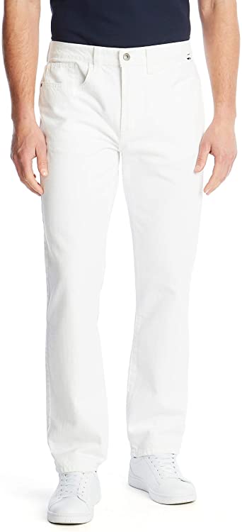 Photo 1 of NAUTICA STRAIGHT FIT MENS JEANS WHITE 36 X 32 (1)   MEN'S BLACK SLACKS 46 WAISTE REDKAP BRAND (1) 