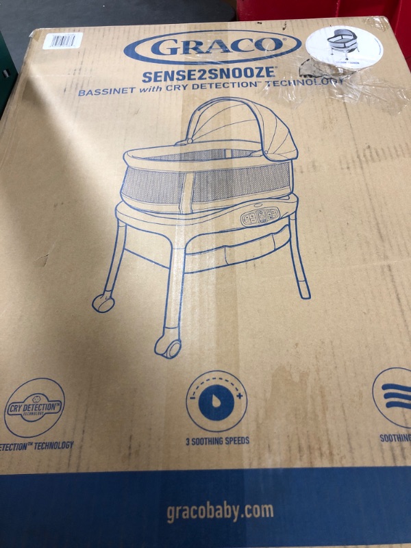 Photo 3 of Graco Sense2Snooze Bassinet with Cry Detection Technology | Baby Bassinet Detects and Responds to Baby's Cries to Help Soothe Back to Sleep
