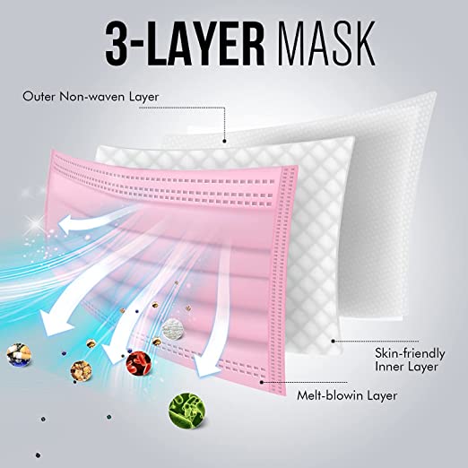 Photo 2 of 12 PACK - Disposable Face Masks, 50 Pack Colorful Face Mask, Neon Face Mask Disposable for Women and Men
