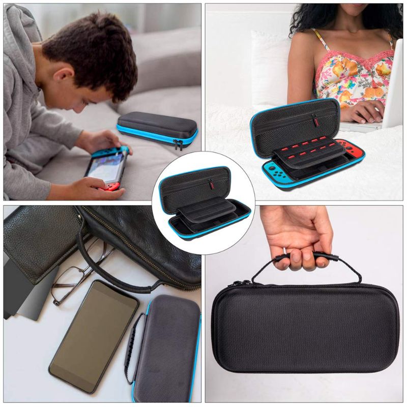 Photo 1 of 2 PACK  Carrying Case for Nintendo Switch, Protective Portable Hard Shell Pouch for Nintendo Switch, Premium Travel Game Bag with 16 Game Card Slots for Switch Accessories. (Black)

