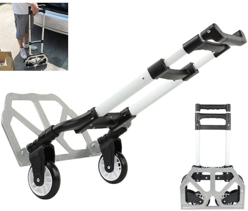 Photo 2 of 
170 lbs Aluminium Cart Folding Dolly Push Truck Hand Collapsible Trolley Luggage