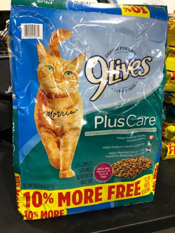 Photo 2 of 9Lives Plus Care Dry Cat Food, TUNA & EGG FLAVOR 13.3 Lb  EXP 5/29/2022