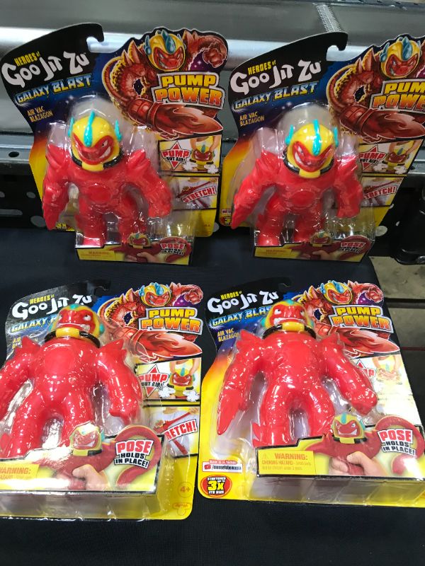 Photo 2 of 4 PACK   Heroes of Goo Jit Zu Galaxy Blast Action Figure (Orbitox, Warsnap, Tyro, Blazagon, Rock Jaw, Brainboom) (Air Vac Blazagon (6 Inch))
