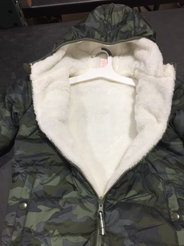 Photo 1 of Boys' Reversible Puffer Jacket - Cat & Jack Green size medium 