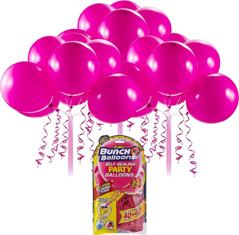 Photo 1 of Bunch O Balloons Self-Sealing Latex Party Balloons (24 x Pink 11in Balloons) by ZURU set of 6