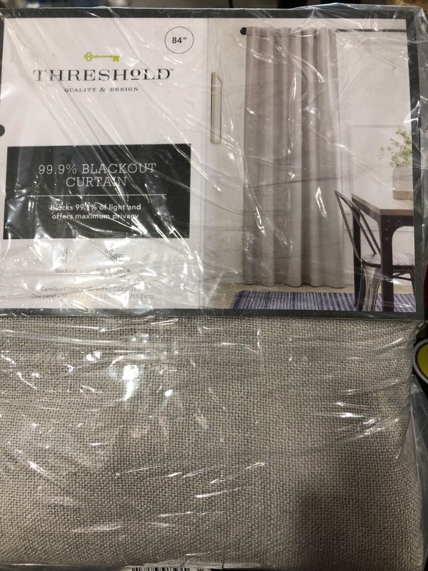 Photo 2 of 2pc Blackout Aruba Linen Curtain Panel - Threshold™ 1 pack has 1 panel 