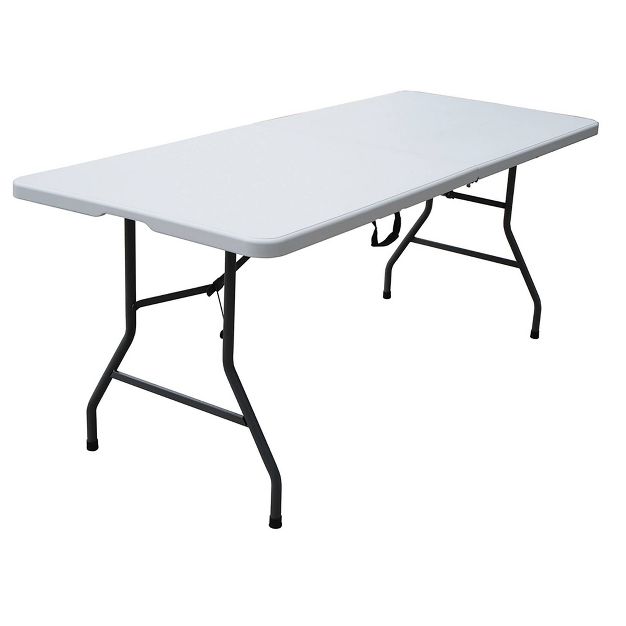 Photo 1 of 6' Folding Banquet Table Off-White - Plastic Dev Group

