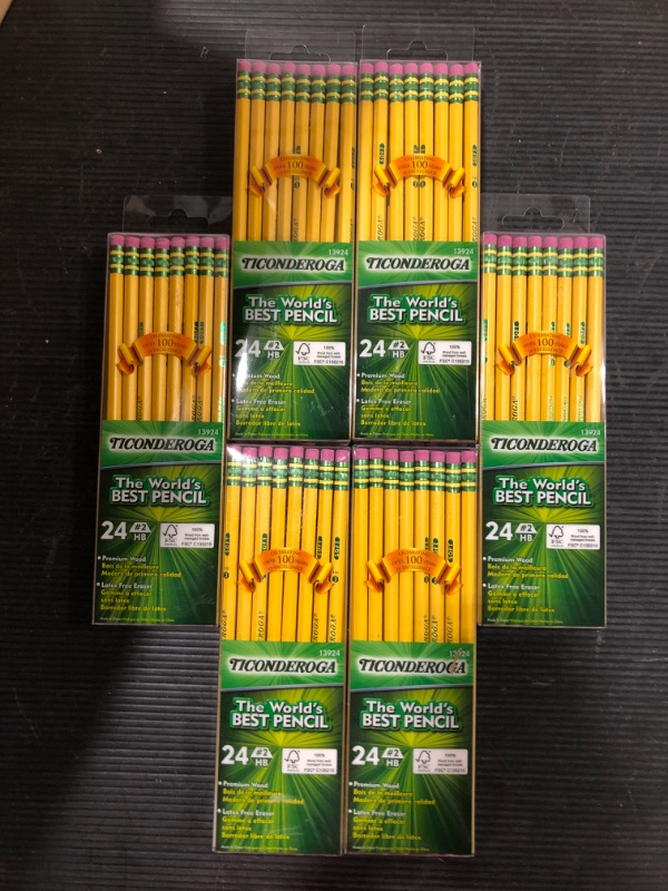 Photo 2 of (6 PACK) Ticonderoga #2 Wood Pencils, 2mm, 24ct


