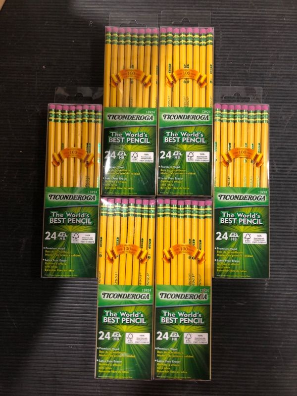 Photo 2 of (6 PACK) Ticonderoga #2 Wood Pencils, 2mm, 24ct
