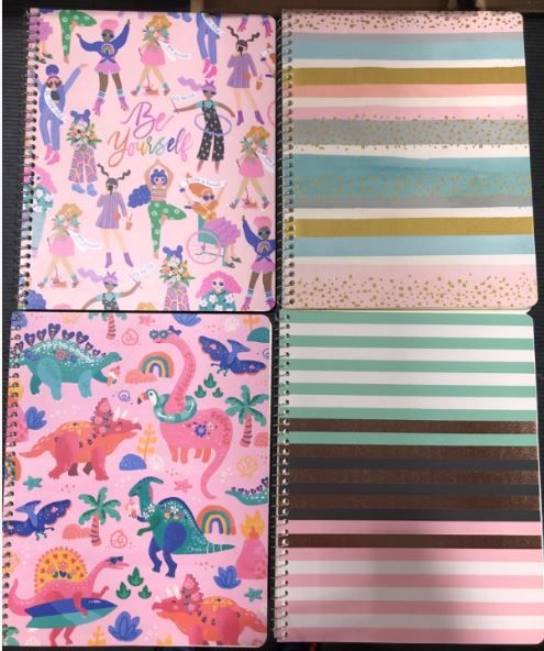 Photo 1 of (24 PACK) College Ruled 1 Subject Spiral Notebooks variety pack


