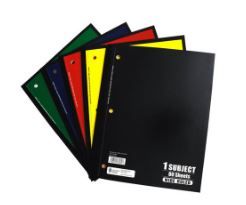 Photo 1 of (48 PACK) Norcom Basic 1 Subject Notebook multiple colors
