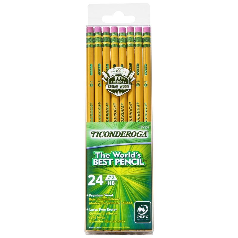 Photo 1 of (6 PACK) Ticonderoga #2 Wood Pencils, 2mm, 24ct
