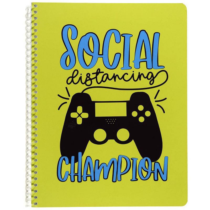 Photo 1 of (12 PACK) Wide Ruled 1 Subject Spiral Notebook Lets Game Social Distancing Champion - Top Flight

