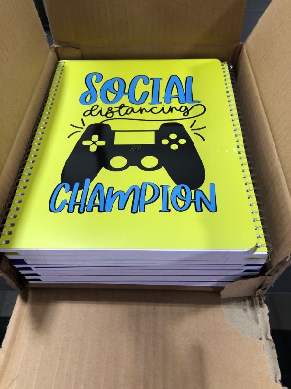 Photo 2 of (12 PACK) Wide Ruled 1 Subject Spiral Notebook Lets Game Social Distancing Champion - Top Flight

