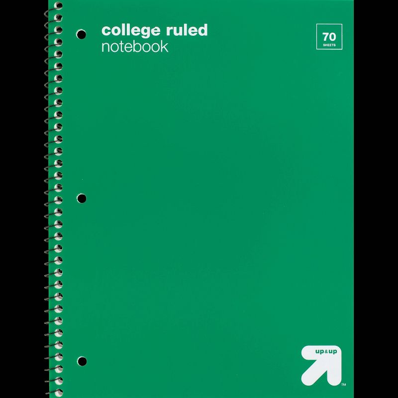 Photo 1 of (22 PACK) College Ruled 1 Subject Flexible Plastic Cover Spiral Notebook - up & up™

