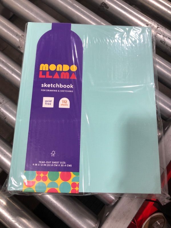 Photo 2 of (3 PACK) 9"x12" Hardcover Sketchbook Turquoise Blue - Mondo Llama™
