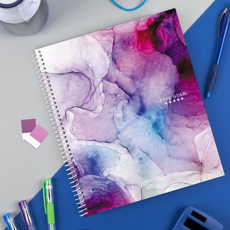 Photo 1 of (12 PACK) Five Star College Ruled 1 Subject Lava Spiral Notebook Violet Bloom

