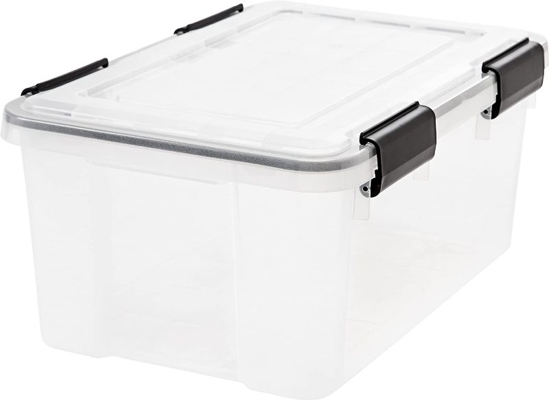 Photo 1 of (5 PACK)  19 Quart Weathertight Storage Box, Clear
