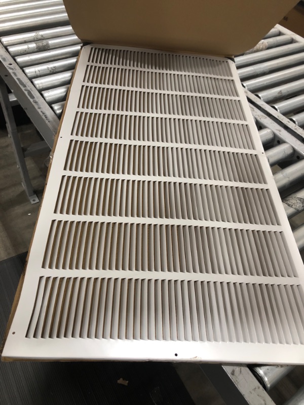 Photo 2 of 40"w X 20"h Steel Return Air Grilles - Sidewall and Ceiling - HVAC Duct Cover - White [Outer Dimensions: 41.75"w X 21.75"h]