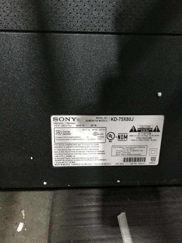 Photo 3 of Sony X80J 75 Inch TV: 4K Ultra HD LED Smart Google TV with Dolby Vision HDR and Alexa Compatibility KD75X80J- 2021 Model
