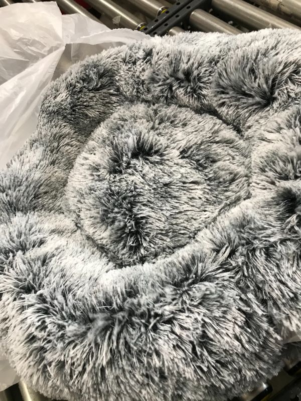 Photo 1 of 25in Faux Fur Small Round Dog Bed 