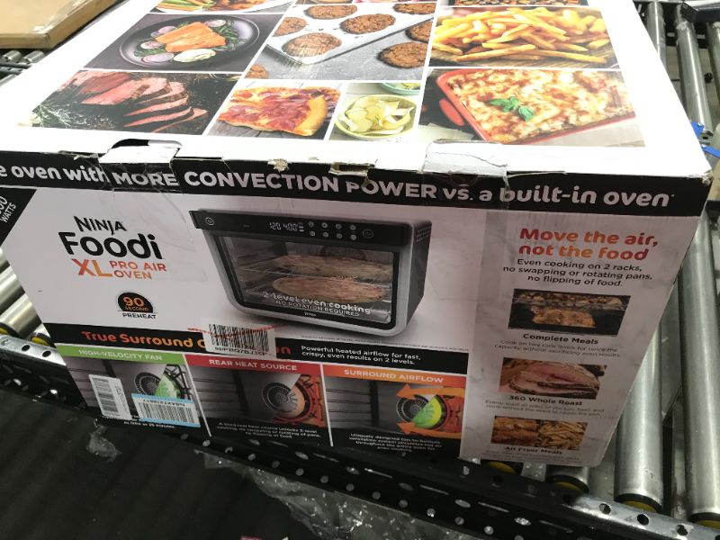 Photo 1 of Ninja DT201 Foodi 10-in-1 XL Pro Air Fry Digital Countertop Convection Toaster Oven with Dehydrate and Reheat, 1800 Watts, Stainless Steel Finish
